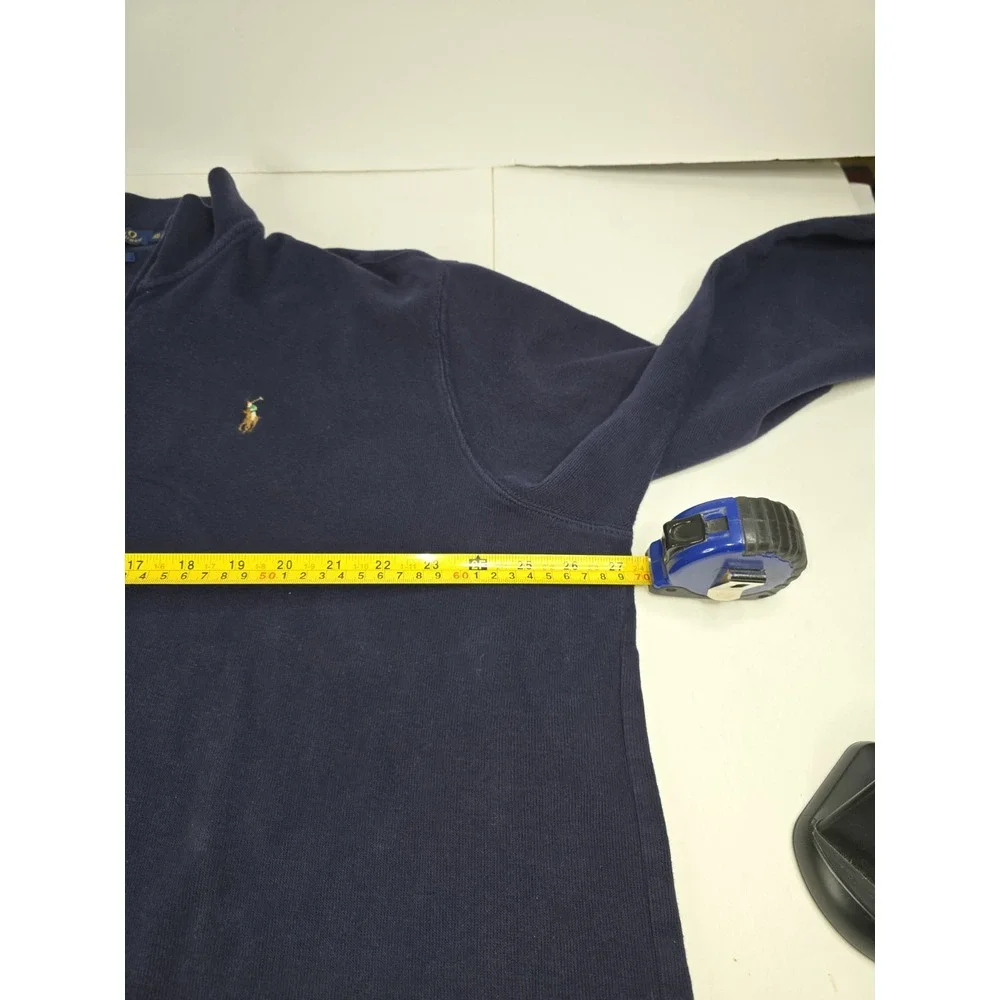 Polo Ralph Lauren Estate Rib Navy Blue Pullover Sweater‎ 1/4 Zip Mens Size 2XL